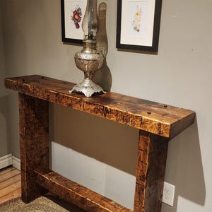 Rustic Console Table for Cozy Spaces. Entryway  Sofa Table