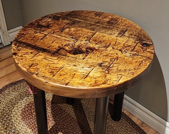 Side Table Hand Hewn