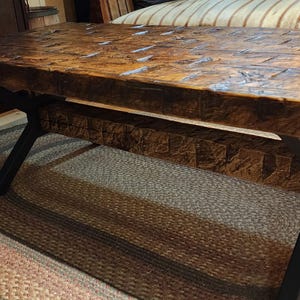 Rustic Farmhouse Coffee Table Hand Hewn