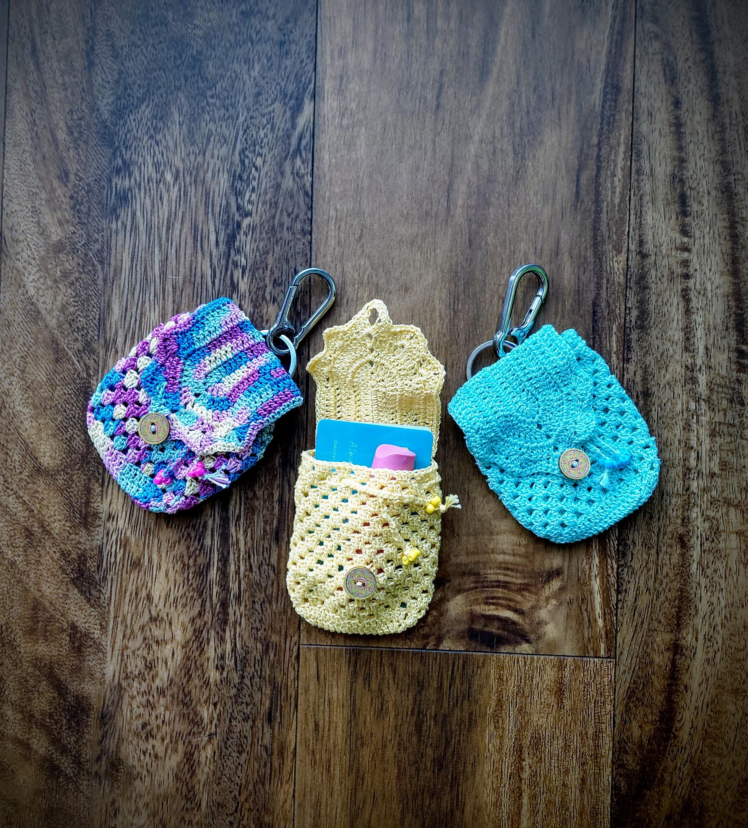 Mini Keychain Pouch Crochet Pattern Crochet Thread Edition. PDF Pattern ...