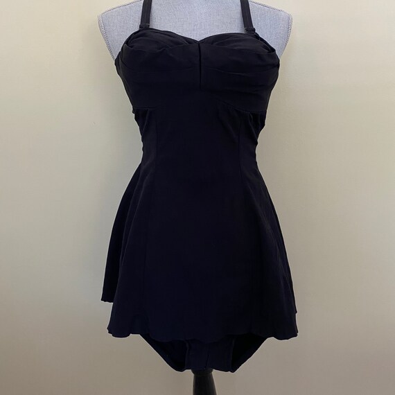 Vintage 1940’s Jantzen Pinup Black Bathing Suit Sw