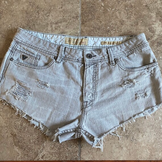 gray jean shorts