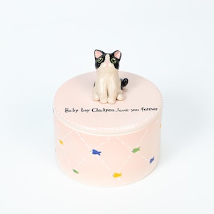 Custom Ceramic Pet Urn for Ashes Custom Ceramic Pet Urn for Ashes Personalized Pet urn Fully Handpainted  Cat urn Dog urn Memory Ceramic Urn