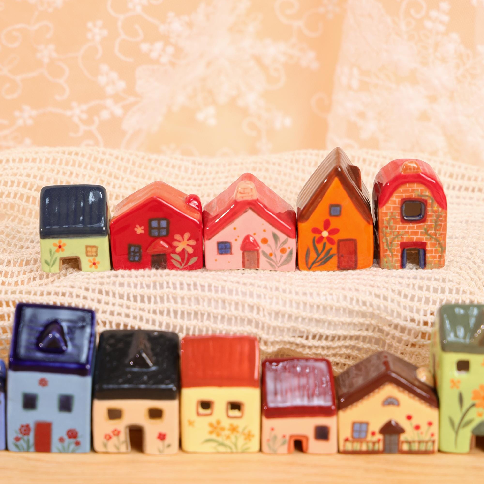 英国陶器製ミニチュアハウス4個セット Miniature ceramic house - Etsy 日本