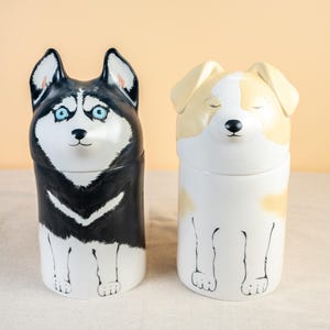 Custom Dog Urn Handmade Ceramic Pet-themed Memorial Keepsake Special Memory Multipurpose Box Pet Loss Gift with Name Personalized Cat Urn