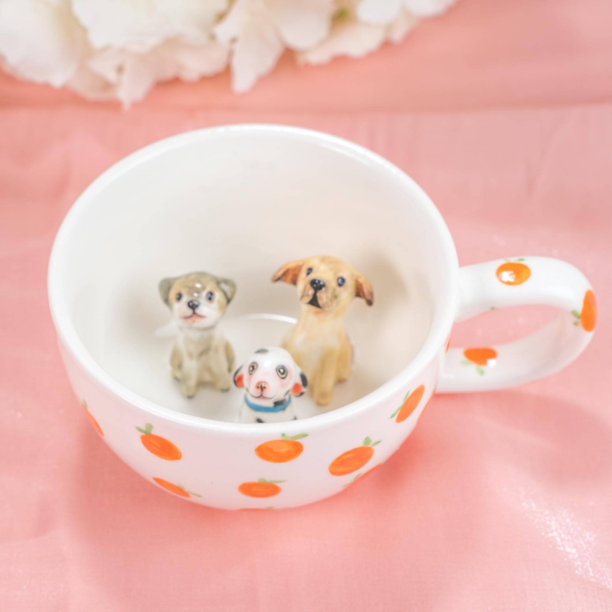 Custom Pet Coffee Mug | Personalized 3D Hidden Pet Figure Ceramic Cup |  Handmade Cute Fruit Pattern Mug | Gift for Pet Owner | Family Gift - Etsy