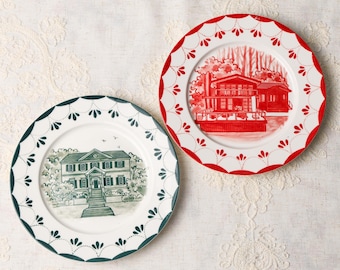 Custom House Ceramic Plate Personalized Handpainted Home Keepsake Platter Serving Heirloom Wedding Memorial Plate Anniversary Family HomeArt