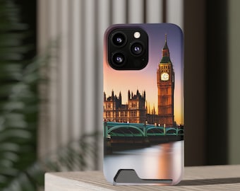 Phone Case (w/o Card Holder) #Evening in Central London #BigBen #London #PhoneCase #WithCardHolder