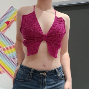 Handmade Crochet butterfly top, perfect for summer