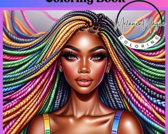 Stunning Black Beauties Coloring, All-Ages Coloring Book, Black Art for Coloring, African American Coloring Pages