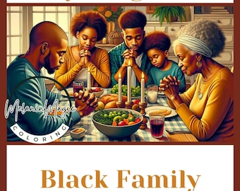 The Family that Prays Together Coloring Book, African American Family Coloring, All-Ages Coloring Book