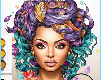 Bold Ebonies Coloring Book 30 Pages: Bold Black Beauties Coloring Book African Girls Coloring Pages, Black Women & Girls Coloring Book