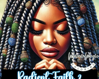 Radiant Faith 2: African American Women in Worship Coloring Book, African American Family Coloring, All-Ages Coloring Book