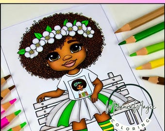 Black Girl Joy: A Coloring Book Celebration, Black Little Girls Coloring Book