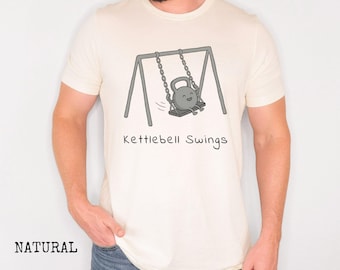 Funny Workout Shirt Exercise Pun Kettlebell Cartoon Gym Tee Humorous Weightlifting T-Shirt Sarcastic Fitness Outfit Lifting Humor T Shirt
