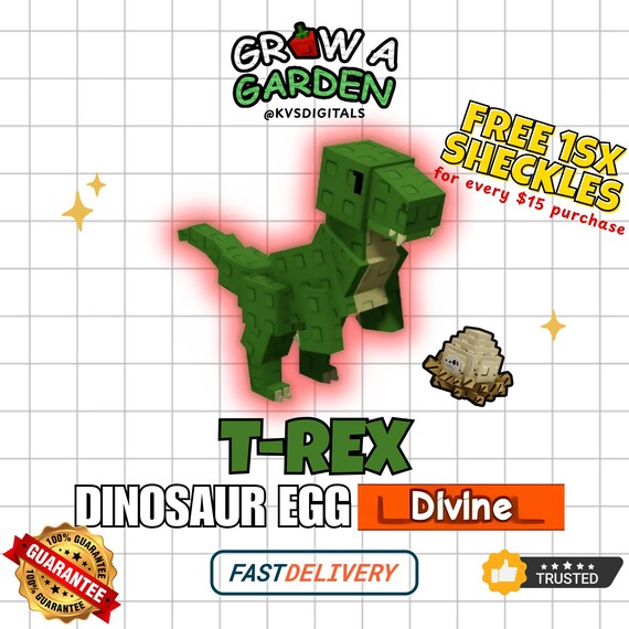 Roblox "Grow A Garden" T-Rex Virtual Item - Cheap & Fast Delivery For Your Roblox Account