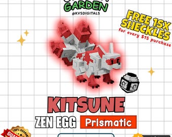 Roblox Grow A Garden - Kitsune 1 piece | Zen Egg | Prismatic Pet | Fast Delivery