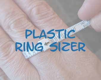 Plastic Ring Sizer - Use to help determine your ring size, ring sizer, ring gauge measure, ring multisizer, plastic ring sizer