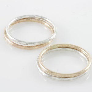 Skinny Stackers, stackable rings, thin silver rings, thin gold fill rings, modern silver rings, modern gold fill rings, stacking rings