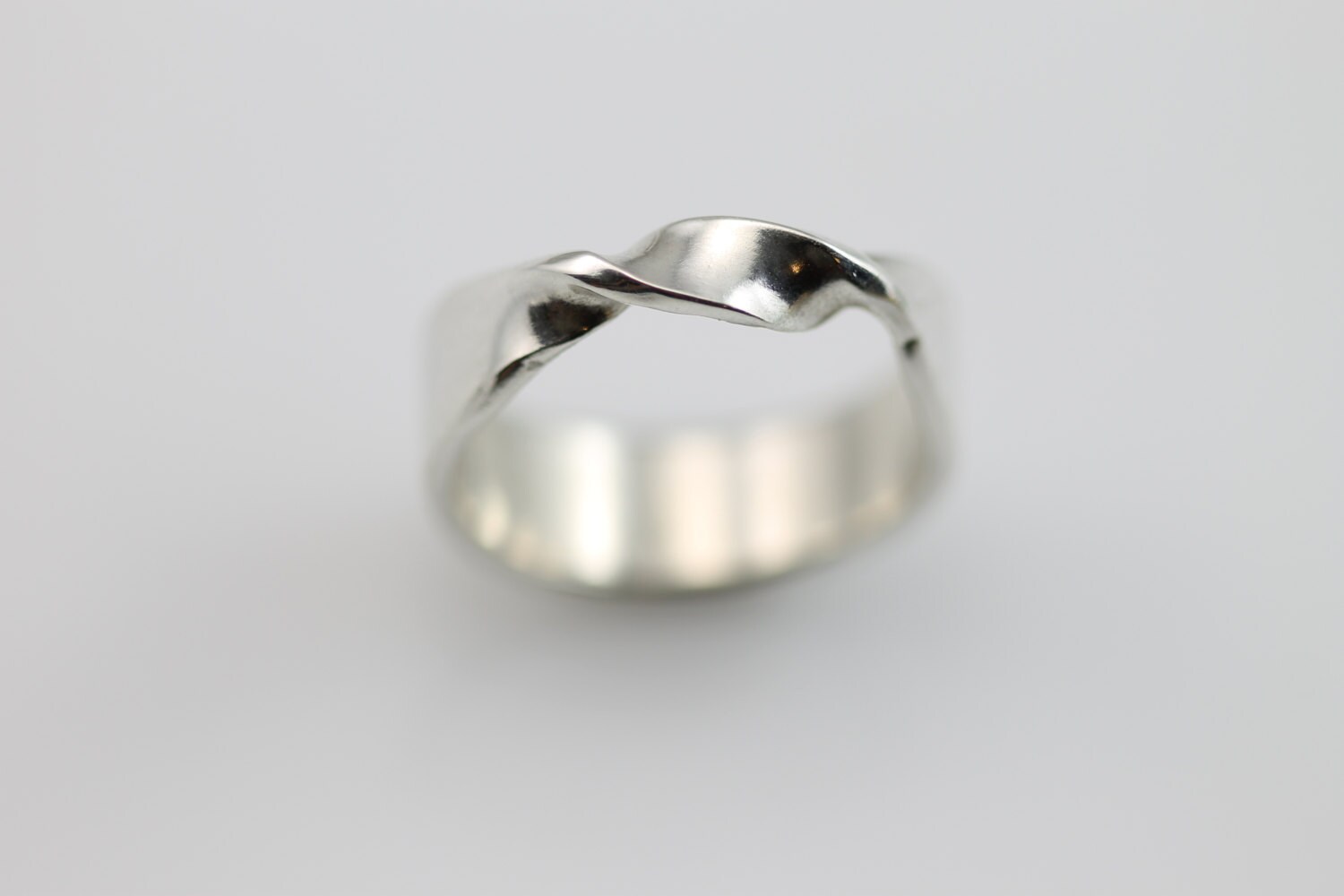 Twist Ring Silver Ring Silver Band Recycled Silver - Etsy