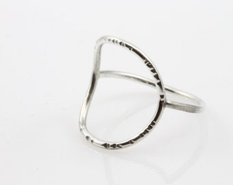 Skinny Circle Ring, circle ring, silver circle ring, minimalist ring, simple cocktail ring, geometric ring, open circle ring, silver ring
