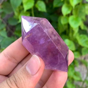 73g Beautiful Transparent Purple Amethyst Double Terminated Point, Amethyst Point, Double Terminated Amethyst Point, Amethyst Crystal