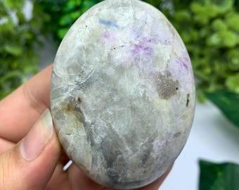 128g Beautiful UV Reactive Hackmanite Palm Stone, Hackmanite Palmstone, Purple Hackmanite Palm Stone, Hackamnite Palm Stones, Hackmanite
