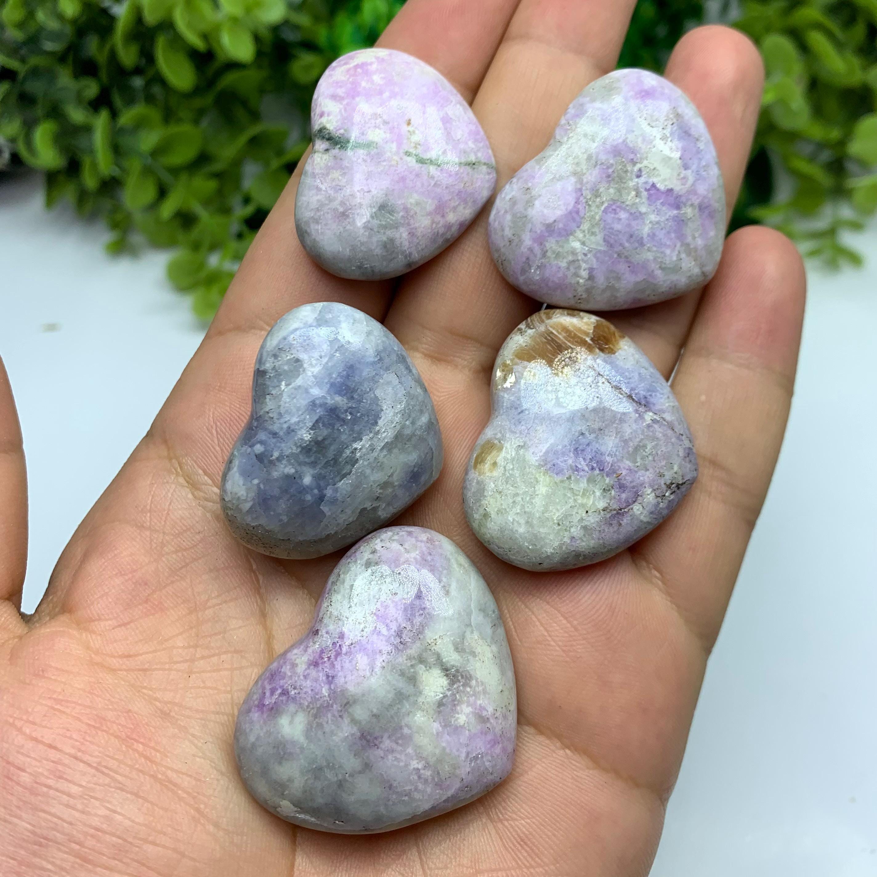 ハックマナイト ハート 最高品質のUV反応性ハックマナイトハート5個、ハックマナイトストーン