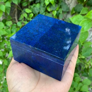 Lapislazuli Box, Lapis Box, Lapis Lazuli Box, Lapis Schmuckbox, Lapis Stein Box, Lapis Blau Box, Lapis Lazuli, handgemachte Lapis Box, Box