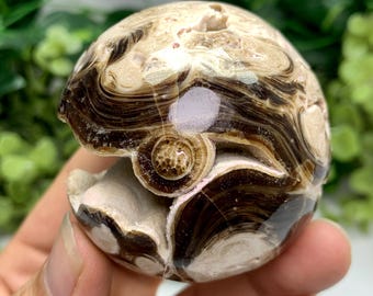 260g Beautiful Druzy Brown Chocolate Calcite Sphere, Chocolate Calcite Ball, Chocolate Calcite Sphere, Calcite Stone Ball, Calcite Sphere