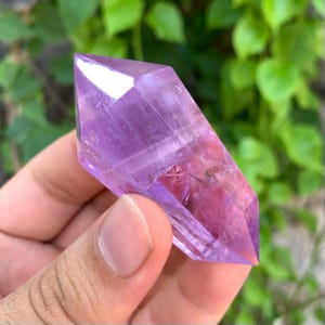50g Beautiful Transparent Purple Amethyst Double Terminated Point, Amethyst Point, Double Terminated Amethyst Point, Amethyst Crystal