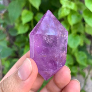 Top Quality Transparent Purple Amethyst Double Terminated Point, Amethyst Point, Double Terminated Amethyst Point, Amethyst Crystal Point