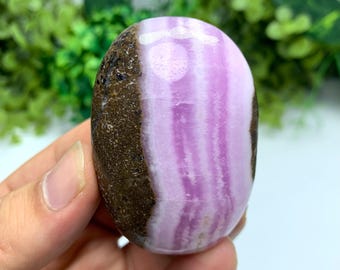Piedra de palma de aragonita rosa de 78 g de la mejor calidad, piedra de aragonita rosa, piedra de palma de aragonita, aragonita rosa, piedra de aragonita rosa, piedra de palma