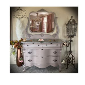 Exquisite Antique Dresser with Mirror