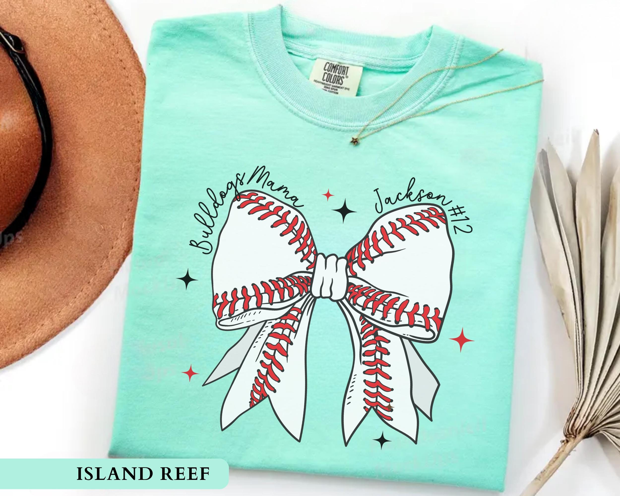 Custom Baseball Mom Shirt Personalized Coquette Baseball Bow Tee Custom Team Name Tshirts Game Day Outfit Trendy Women's Baseball Shirts