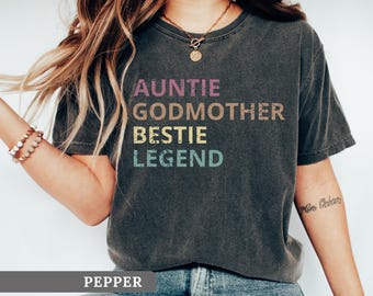 Comfort Colors Godmother Shirt Auntie Godmother Bestie Shirt Funny Godmother Gift Godmother Proposals Baptism Best Godmama Shirt for Baptism