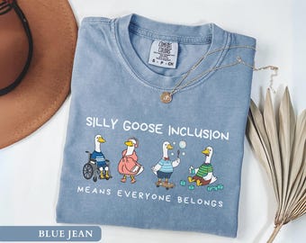 Comfort Colors® Inclusion Teacher Shirt Special Education Tee Autism Goose Tee Pediatric Therapist Gift SpEd Teacher Tee Neurodiversity Tee