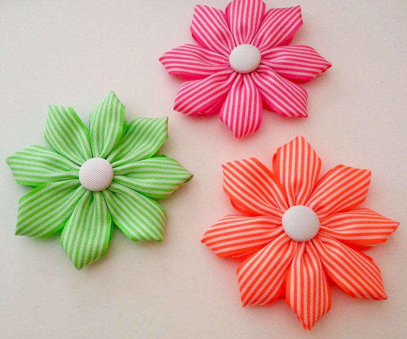 Erin Kanzashi Ribbon Flower PDF Tutorial Etsy