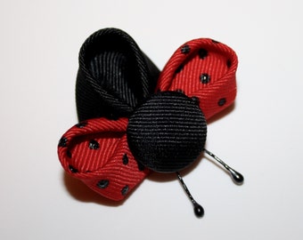 Coccinelle Kanzashi - Tutorial in PDF