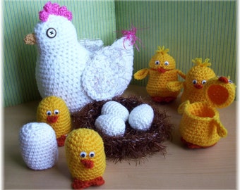 Hens and Chicks...PDF Crochet Pattern