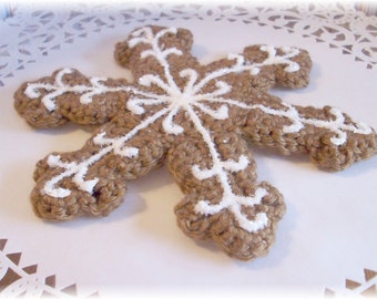 Gingerbread Snowflake Cookie.....PDF Pattern