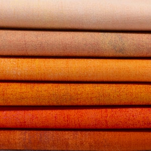 Orange Moda Grunge Fabric Bundle - 6 colors