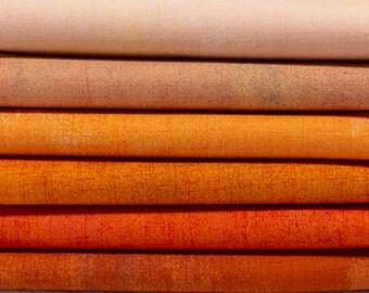 Orange Moda Grunge Fabric Bundle - 6 colors