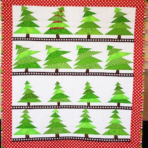 The Tree Lot Holiday Christmas Mini Quilt Wall Hanging Pattern PDF