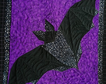 Bat Halloween Foundation Paper Pieced Quilt Block Pattern