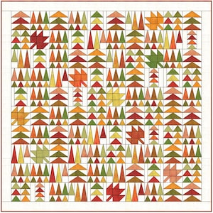 Leaves in the Forest Quilt Pattern PDF