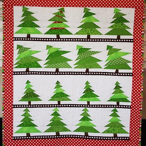 The Tree Lot Holiday Christmas Mini Quilt Wall Hanging Pattern PDF