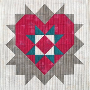 Love You Valentine&#39;s Day Mini Quilt Wallhanging Pattern PDF