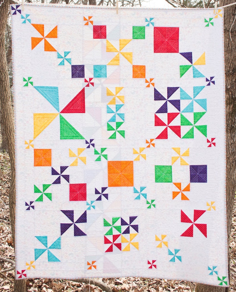 Pinwheel Party Quilt Pattern PDF image 1