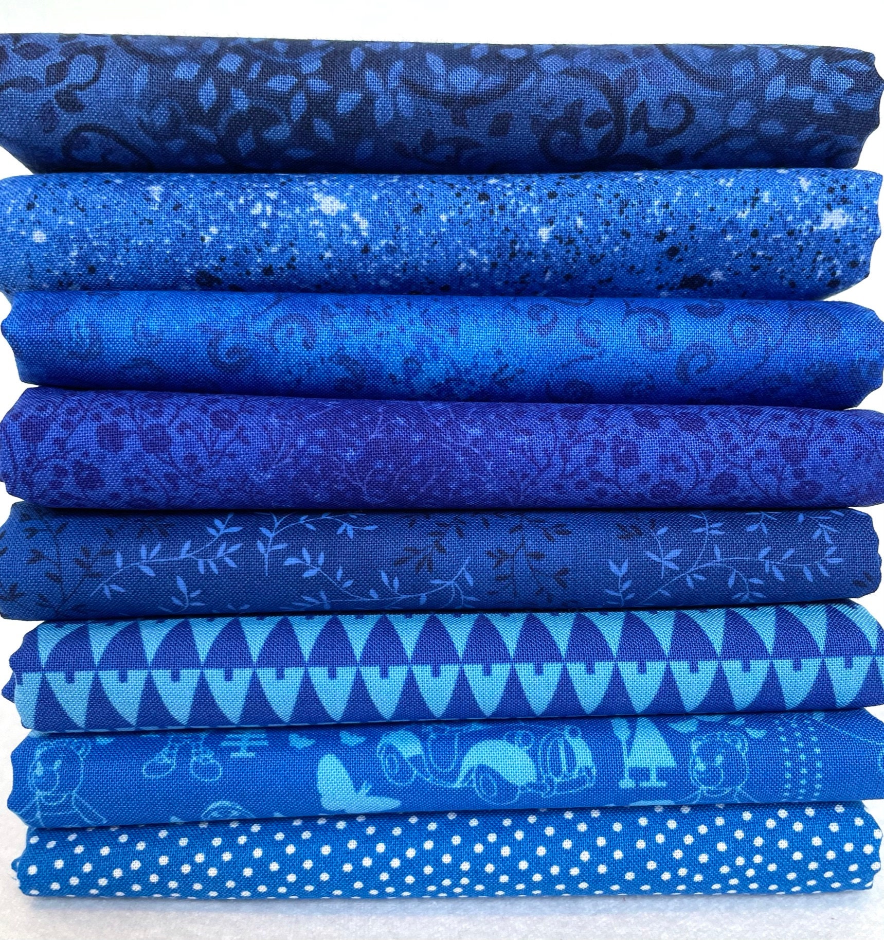Blue Fabric Bundle | Etsy